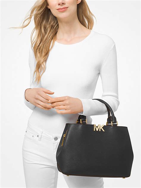 michael kors florence medium saffiano leather satchel|michael kors official website.